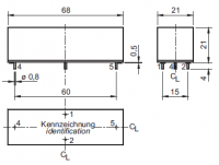 Reed-Relais 320H2/3 Zeichnung